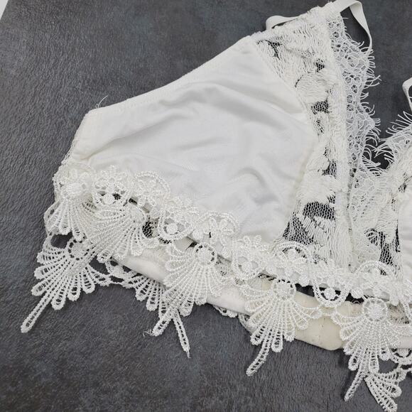 Line & Dot Francoise Bralette Lace in White Size M - Picture 3 of 9